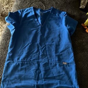 Royal blue Fig scrub shirt